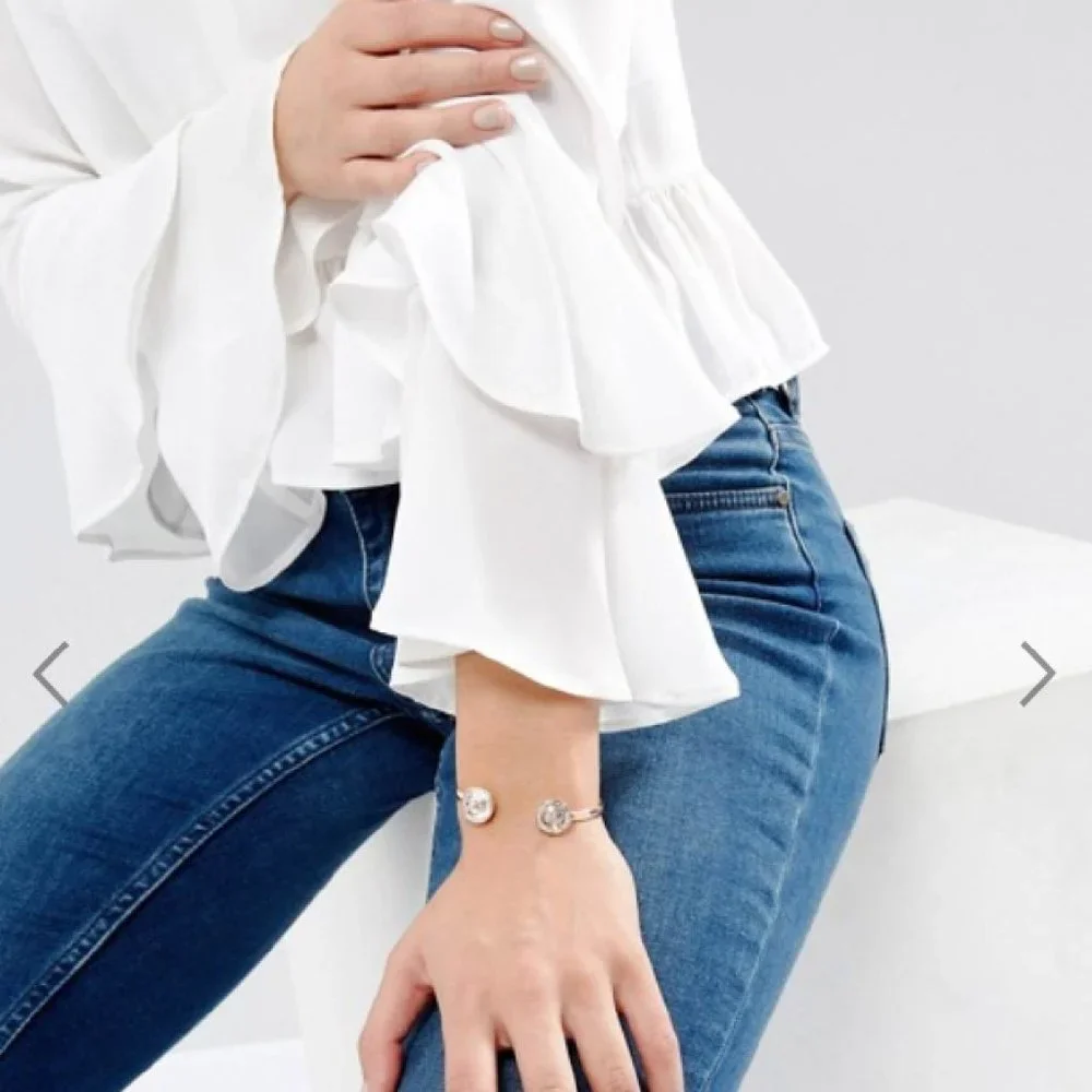 Ted Baker Katrina Big Button Swarovski Crystal Rose Gold Cuff - Picture 3 of 3